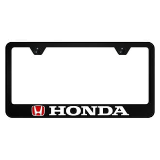 Autogold® - UV Printed Black License Plate Frame with Honda Logo