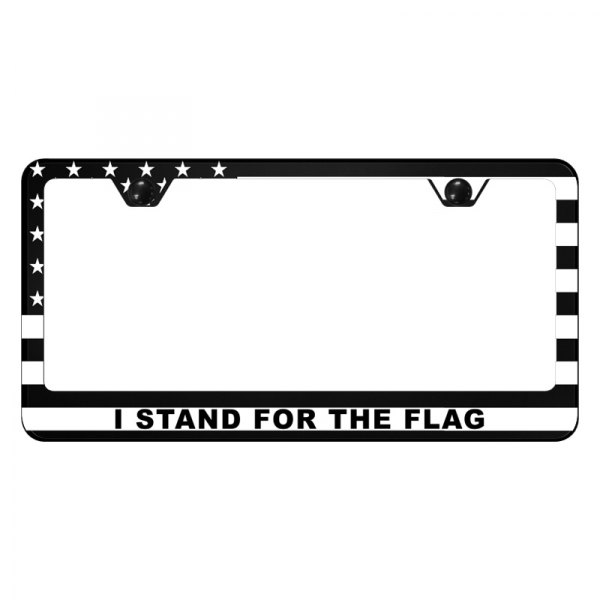 Autogold® - UV Printed License Plate Frame with I Stand For The Flag Logo