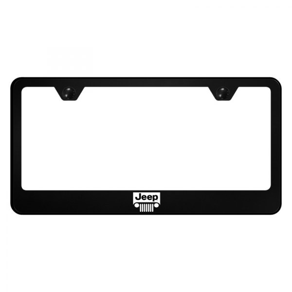 Autogold® - UV Printed License Plate Frame with Jeep Grill Logo