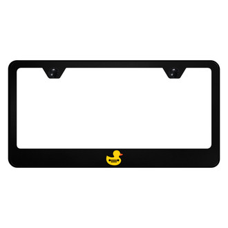 Autogold® - UV Printed Black License Plate Frame with Jeep Duck Logo