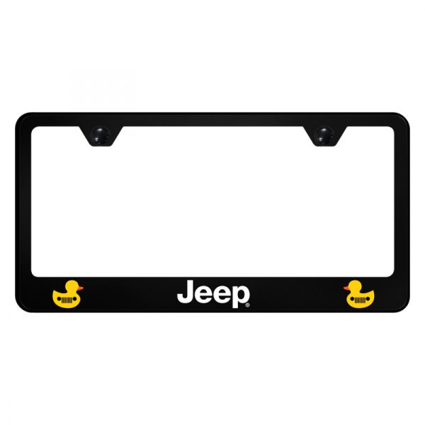 Autogold® - UV Printed License Plate Frame with Jeep 2 Ducks Logo
