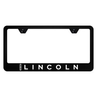 Autogold® - UV Printed Black License Plate Frame with Lincoln Logo