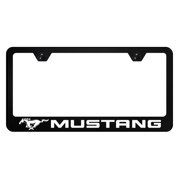 Autogold® - UV Printed License Plate Frame with Mustang Logo
