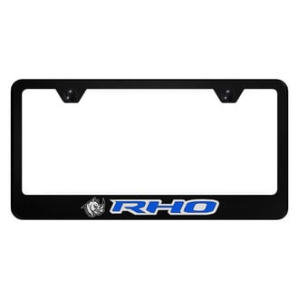 Autogold® - UV Printed Black License Plate Frame with RHO Head Logo