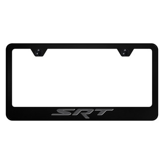 Autogold® - UV Printed Black License Plate Frame with Ghost SRT Logo