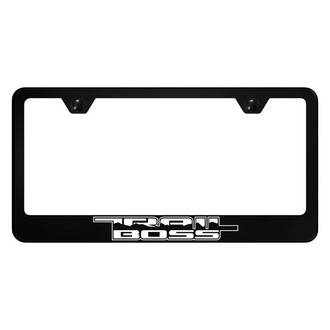 Autogold® - UV Printed Black License Plate Frame with Trail Boss Logo