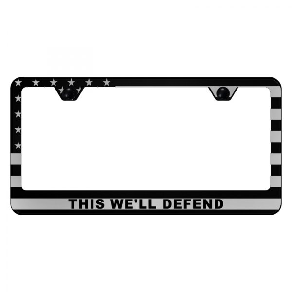 Autogold® - UV Printed License Plate Frame with This We'll Defend Logo