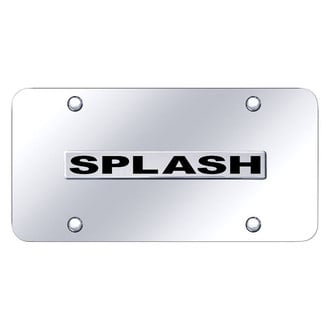 Autogold® - Chrome License Plate with 3D Splash Logo