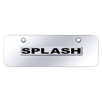 Autogold® - Chrome Mini Size License Plate with 3D Chrome Splash Logo