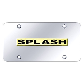 Autogold® - Chrome License Plate with 3D Gold Splash Logo