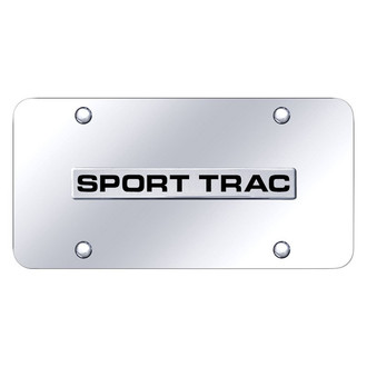 Autogold® - Chrome License Plate with 3D Chrome Sport Trac Logo