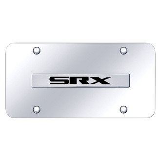 Autogold® - Chrome License Plate with 3D Chrome SRX Logo