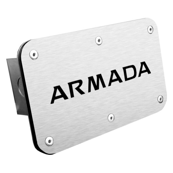 Autogold® - Brushed Hitch Cover with Armada Logo for 2" Receivers