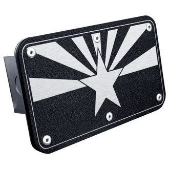 Autogold® - Rugged Black Hitch Cover with Arizona Subdued Flag Logo for 2" Receivers