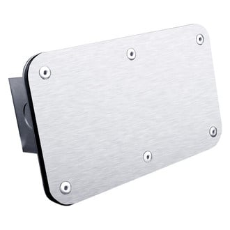 Autogold® - Brushed Blank Rectangle Hitch Cover for 2" Receivers