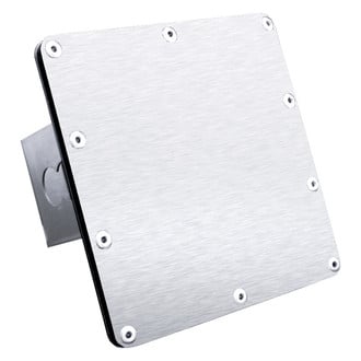 Autogold® - Brushed Blank Square Hitch Cover for 2" Receivers