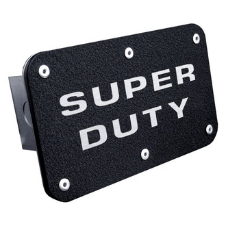 Autogold® - Class 3 Rugged Black Hitch Cover with Super Duty Logo for 2" Receivers