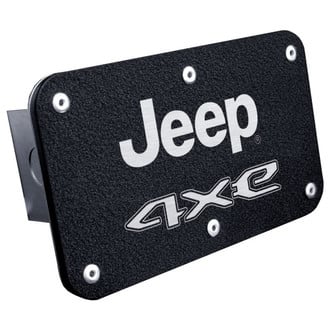 Autogold® - Rugged Black Hitch Cover with Jeep 4xe for 2" Receivers