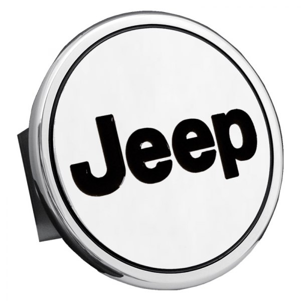 Autogold® - Mirrored Hitch Cover with Jeep Word Logo for 2" Receivers