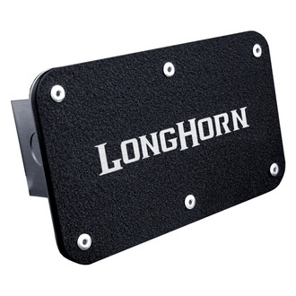 Autogold® - Rugged Black Hitch Cover with Longhorn Logo for 2" Receivers
