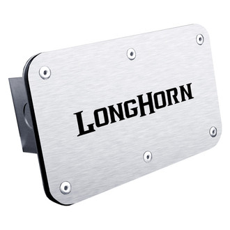 Autogold® - Brushed Hitch Cover with Longhorn Logo for 2" Receivers
