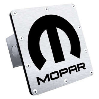 Autogold® - Brushed Hitch Cover with Mopar Logo for 2" Receivers