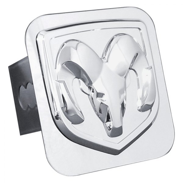 Autogold® - Mirrored Hitch Cover with Chrome Ram Logo for 2" Receivers