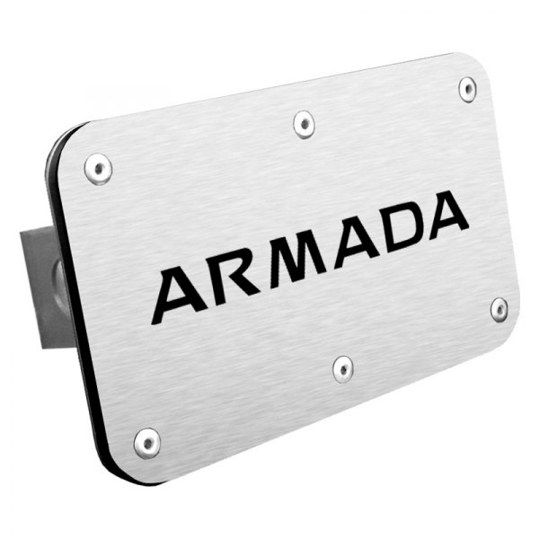 Autogold® - Brushed Hitch Cover with Armada Logo for 1-1/4" Receivers