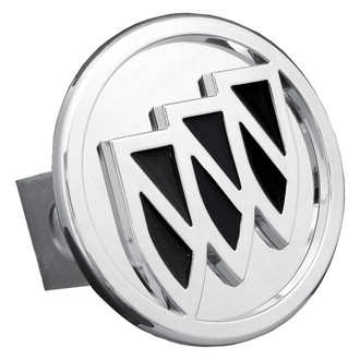 Autogold® - Chrome/Mirrored Hitch Cover with Buick Black Fill Logo for 1-1/4" Receivers