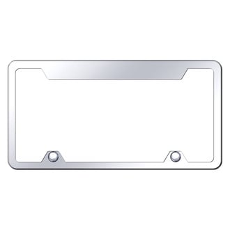Autogold® - Wide-Top Chrome License Plate Frame