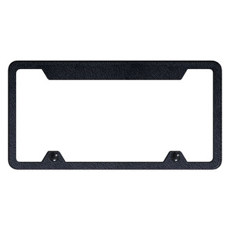 Autogold® - Wide-Top Rugged Black License Plate Frame