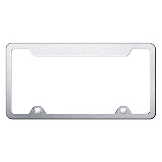 Autogold® - Wide-Top Brushed License Plate Frame