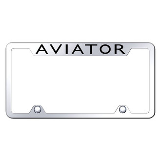Autogold® - Truck Chrome License Plate Frame with Laser Etched Aviator Logo