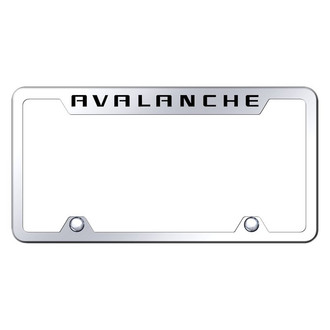 Autogold® - Truck Chrome License Plate Frame with Laser Etched Avalanche Logo