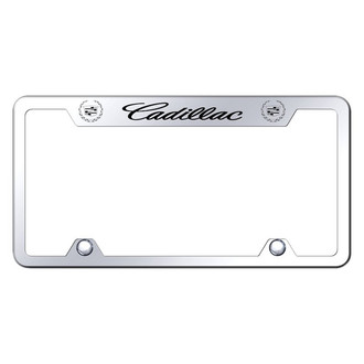 Autogold® - Truck Chrome License Plate Frame with Laser Etched Cadillac Logo