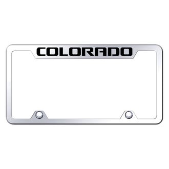 Autogold® - Truck Chrome License Plate Frame with Laser Etched Colorado Logo