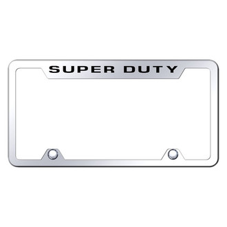 Autogold® - Truck Chrome License Plate Frame with Laser Etched Super Duty Logo