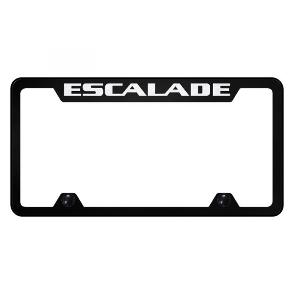 Autogold® - Truck License Plate Frame with Laser Etched Escalade Logo and Cut-Out