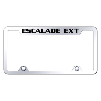 Autogold® - Truck Chrome License Plate Frame with Laser Etched Escalade EXT Logo