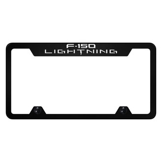 Autogold® - Truck License Plate Frame with Laser Etched F-150 Lightning Logo and Cut-Out