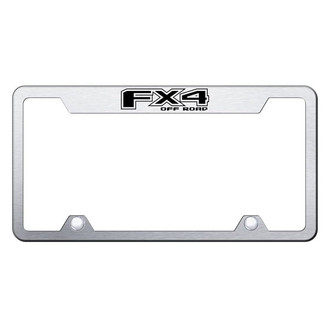 Autogold® - Truck Brushed License Plate Frame with Laser Etched FX4 Logo