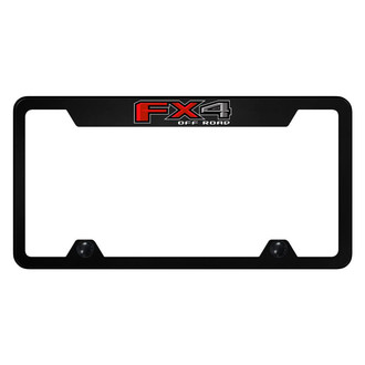 Autogold® - UV Truck Black License Plate Frame with Laser Etched FX4 Logo