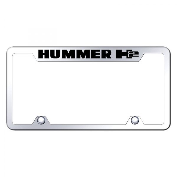 Autogold® - Truck License Plate Frame with Laser Etched Hummer H2 Logo