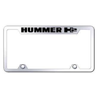 Autogold® - Truck Chrome License Plate Frame with Laser Etched Hummer H2 Logo