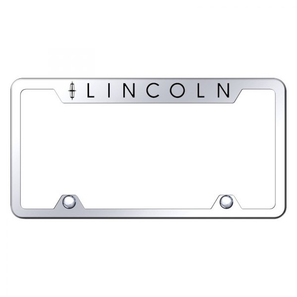 Autogold® - Truck License Plate Frame with Laser Etched Lincoln Logo and Cut-Out