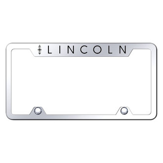 Autogold® - Truck Chrome License Plate Frame with Laser Etched Lincoln Logo and Cut-Out
