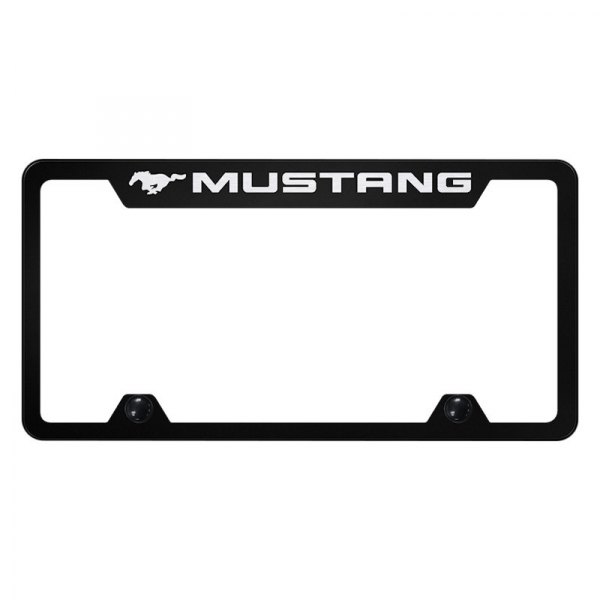 Autogold® - Truck License Plate Frame with Laser Etched Mustang Logo