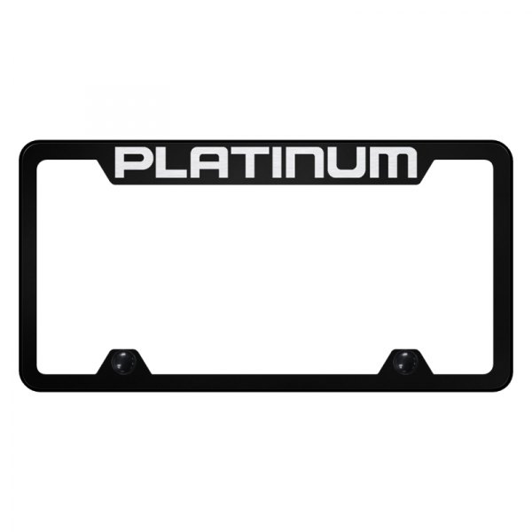 Autogold® - Truck License Plate Frame with Laser Etched Platinum Logo