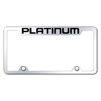 Autogold® - Truck Chrome License Plate Frame with Laser Etched Platinum Logo