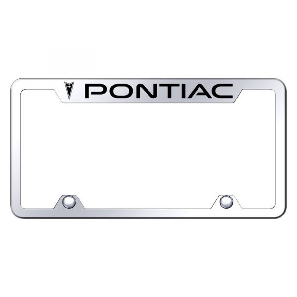 Autogold® - Truck License Plate Frame with Laser Etched Pontiac Logo